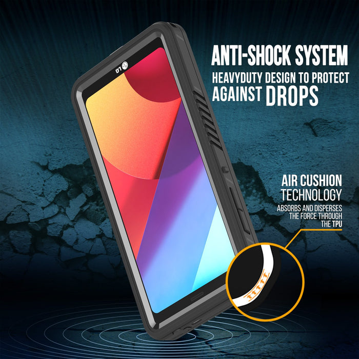 LG G6 Waterproof Case, Punkcase [Extreme Series] [Slim Fit] [IP68 Certified] Built In Screen Protector [BLACK] (Color in image: teal)