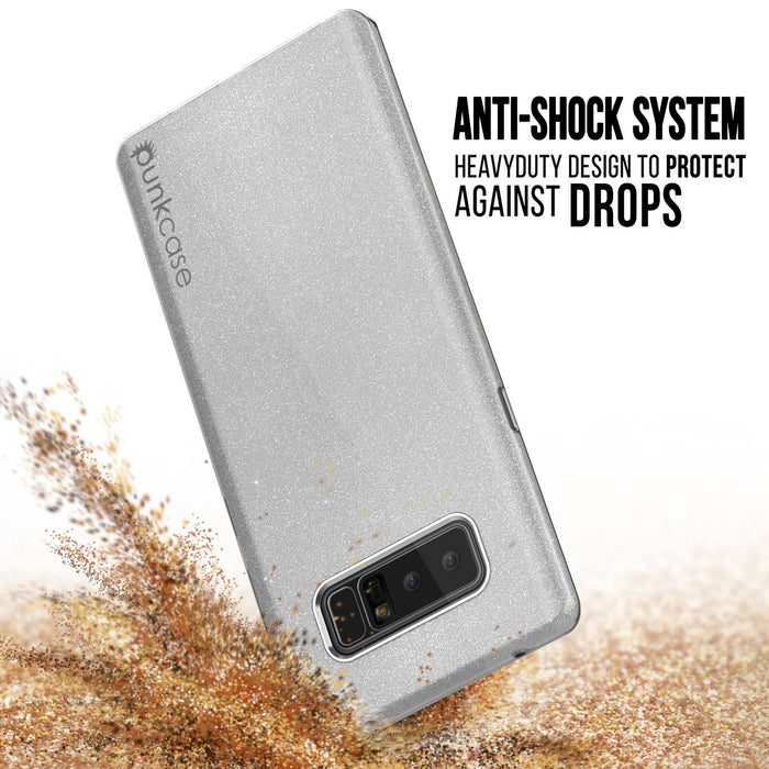 Galaxy Note 8 Case, Punkcase Galactic 2.0 Series Ultra Slim Protective Armor [Silver] (Color in image: black/grey)