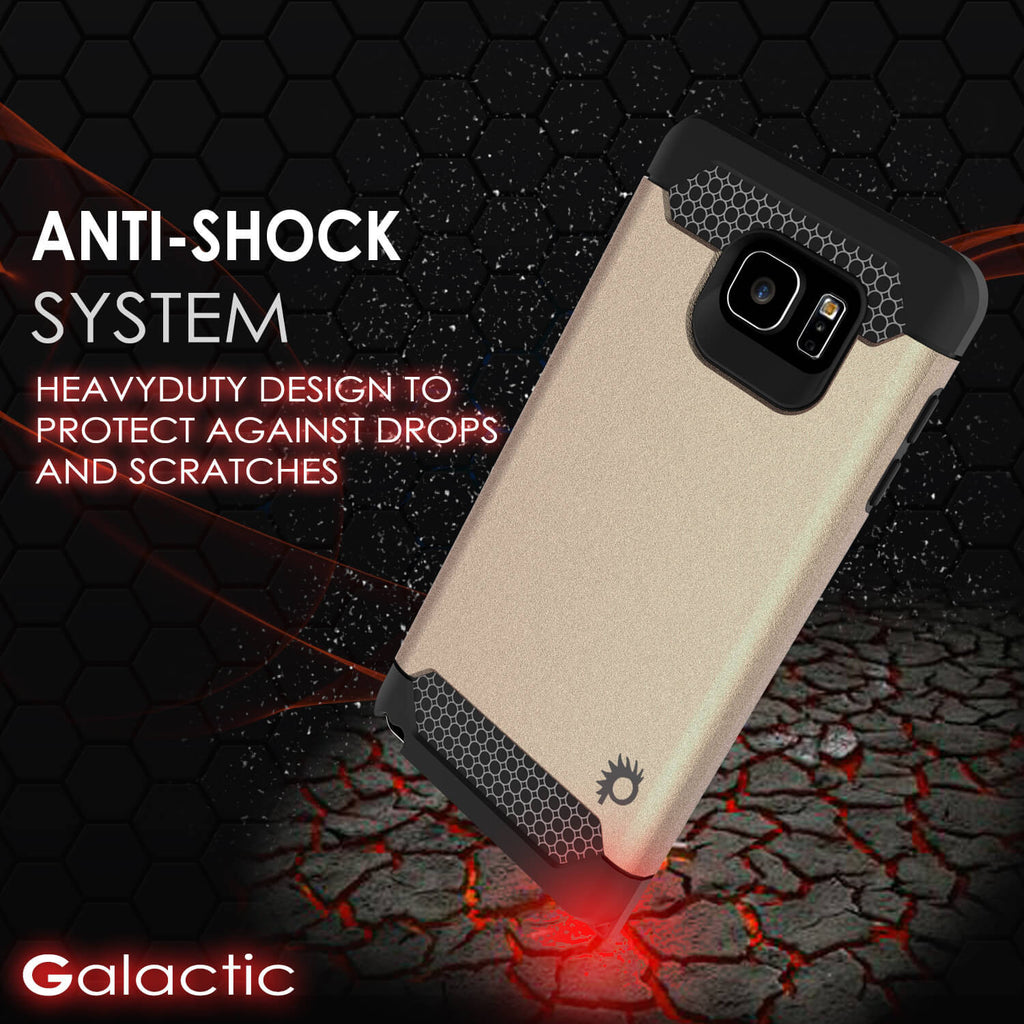 Galaxy Note 5 Case PunkCase Galactic Gold Series  Slim Armor Soft Cover Case w/ Tempered Glass (Color in image: silver)