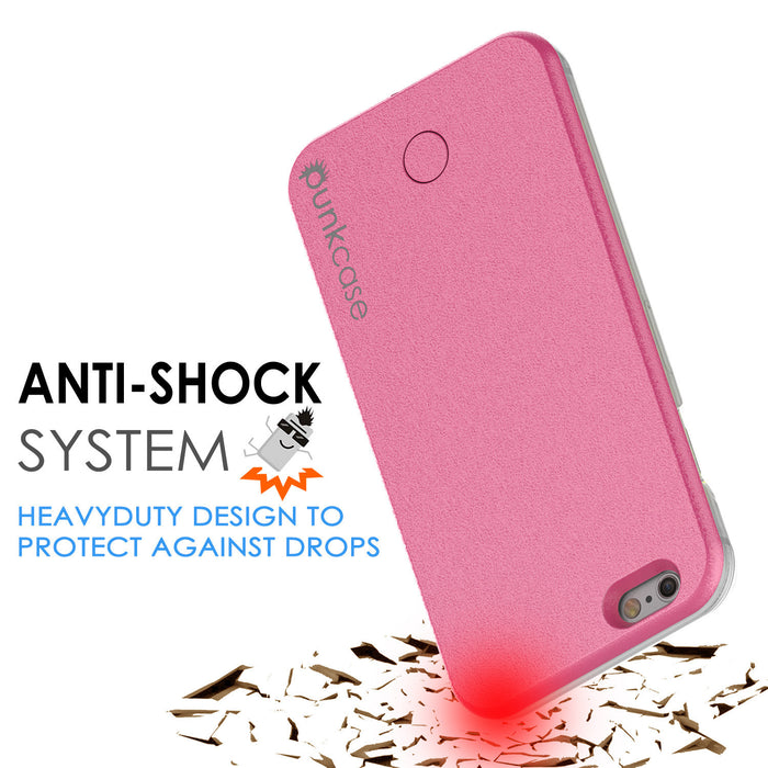 iPhone 6+/6S+ Plus Punkcase LED Light Case Light Illuminated Case, Pink W/  Battery Power Bank (Color in image: white)