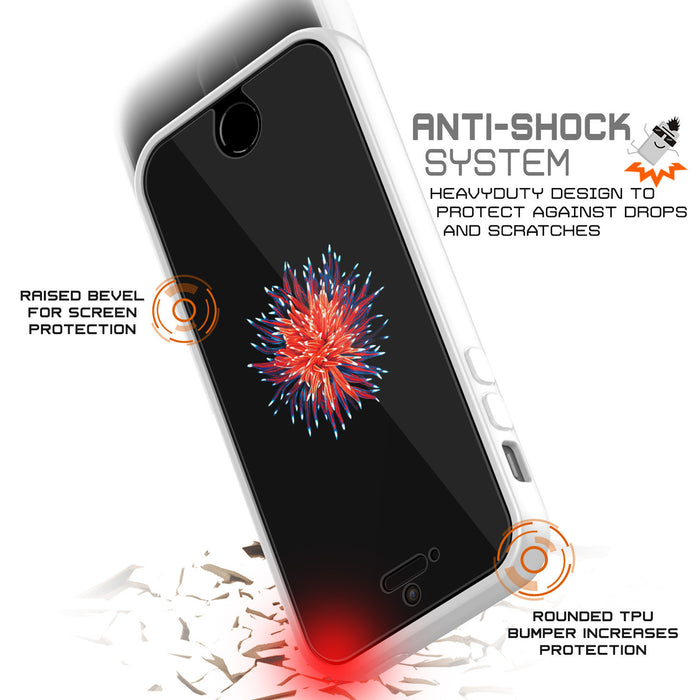 iPhone SE/5S/5 Case Punkcase® LUCID 2.0 White Series w/ PUNK SHIELD Screen Protector | Ultra Fit (Color in image: black)