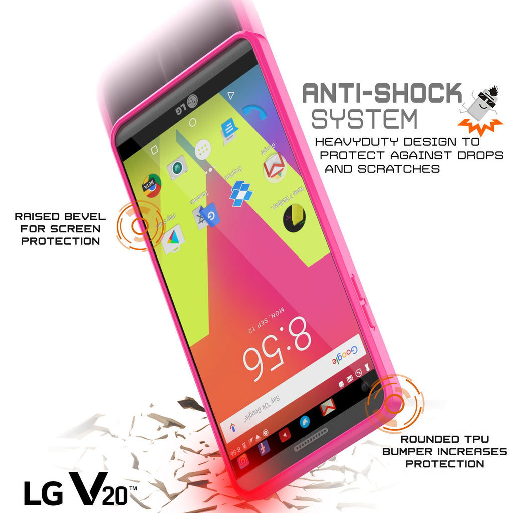 LG v20 Case Punkcase® LUCID 2.0 Pink Series w/ PUNK SHIELD Glass Screen Protector | Ultra Fit (Color in image: teal)