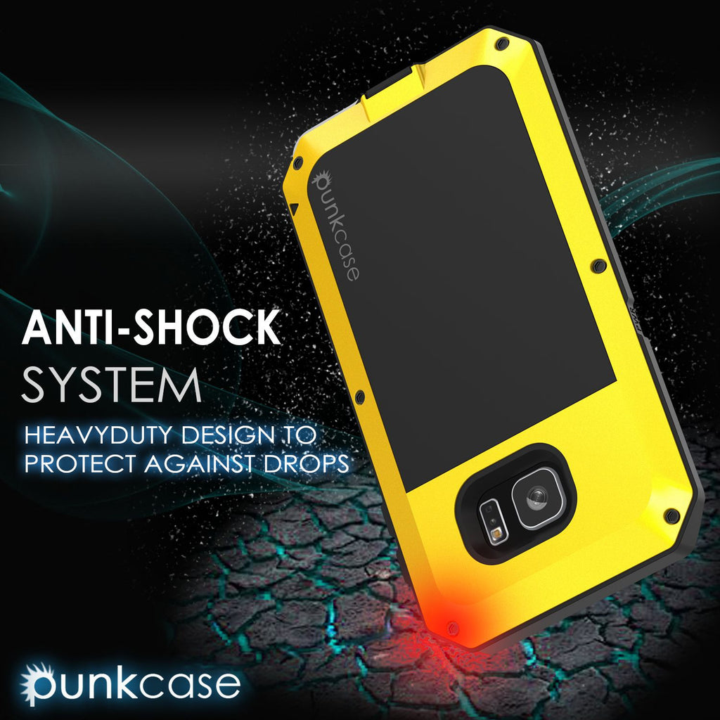 Galaxy S7 EDGE  Case, PUNKcase Metallic Neon Shockproof  Slim Metal Armor Case (Color in image: silver)