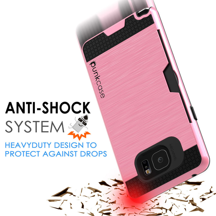 Galaxy Note 5 Case PunkCase SLOT Pink Series Slim Armor Soft Cover Case w/ Tempered Glass (Color in image: Grey)