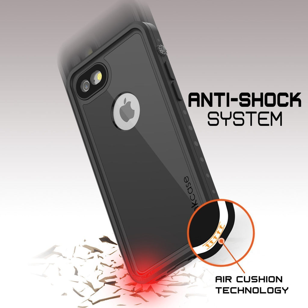 iPhone SE (4.7") Waterproof Case, Punkcase [Black] [StudStar Series] [Slim Fit] [IP68 Certified][Dirtproof] [Snowproof] (Color in image: teal)