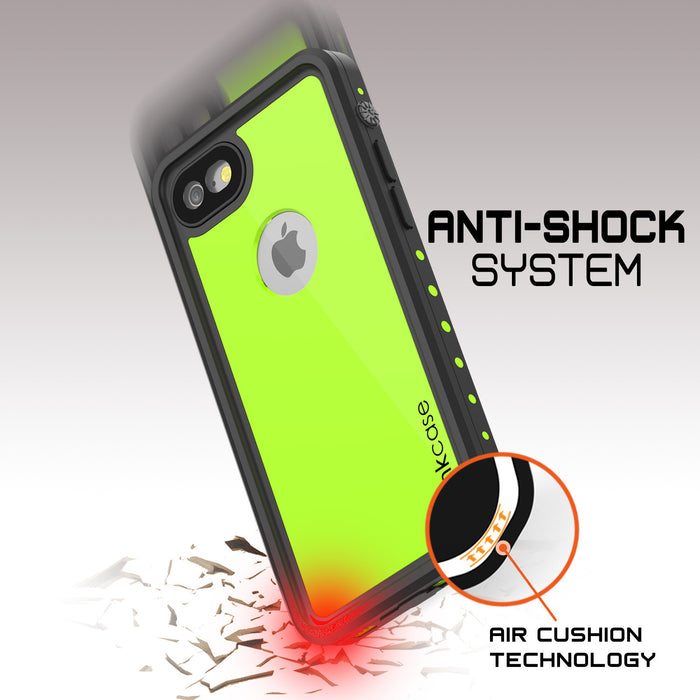 iPhone 7 Waterproof IP68 Case, Punkcase [Light Green] [StudStar Series] [Slim Fit] [Dirt/Snow Proof] (Color in image: pink)