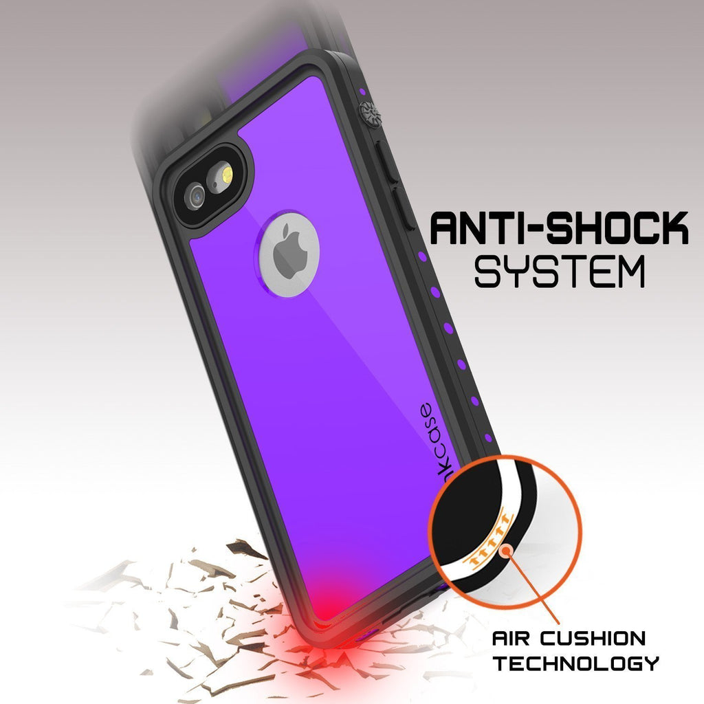 iPhone SE (4.7") Waterproof Case, Punkcase [Purple] [StudStar Series] [Slim Fit][IP68 Certified]  [Dirtproof] [Snowproof] (Color in image: white)