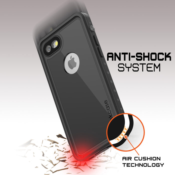 iPhone 7 Waterproof IP68 Case, Punkcase [Black] [StudStar Series] [Slim Fit] [Dirtproof] [Snowproof] (Color in image: teal)