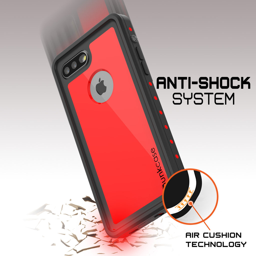 iPhone 8+ Plus Waterproof Case, Punkcase [StudStar Series] [Red] [Slim Fit] [Shockproof] [Dirtproof] [Snowproof] Armor Cover (Color in image: teal)