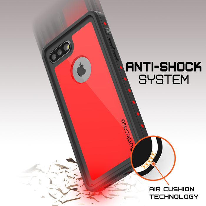iPhone 7+ Plus Waterproof IP68 Case, Punkcase [Red] [StudStar Series] [Slim Fit] [Dirtproof] (Color in image: teal)