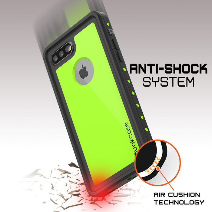 iPhone 7+ Plus Waterproof IP68 Case, Punkcase [Light Green] [StudStar Series] [Slim Fit] [Dirtproof] (Color in image: teal)