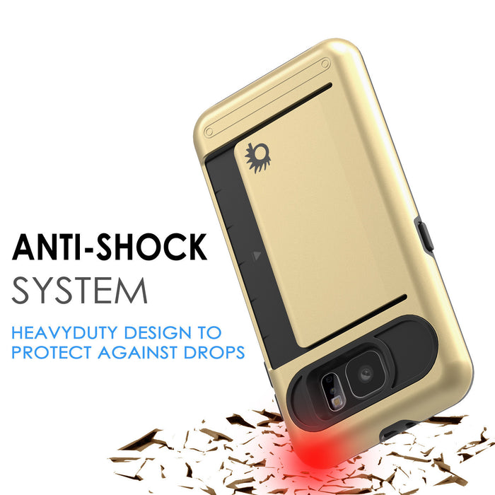 Galaxy S6 EDGE Plus Case PunkCase CLUTCH Gold Series Slim Armor Soft Cover w/ Screen Protector (Color in image: Black)