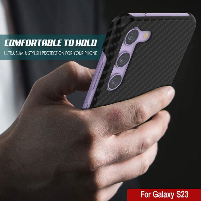 Galaxy S24 Case, Punkcase CarbonShield, Heavy Duty & Ultra Thin Cover [shockproof][non slip] [Purple]