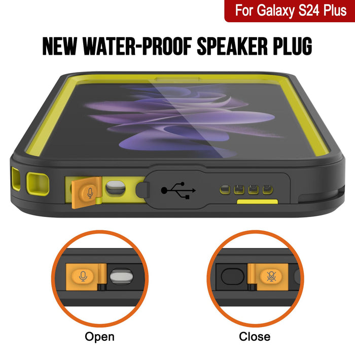 Galaxy S24+ Plus Water/ Shockproof [Extreme Series] With Screen Protector Case [Yellow]