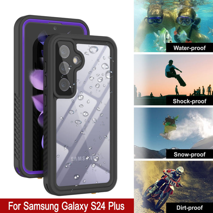 Galaxy S24+ Plus Water/ Shockproof [Extreme Series] Slim Screen Protector Case [Purple]