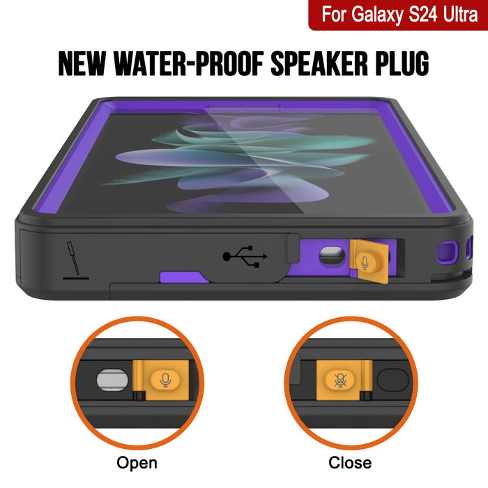 Galaxy S24 Ultra Water/ Shockproof [Extreme Series] Slim Screen Protector Case [Purple]