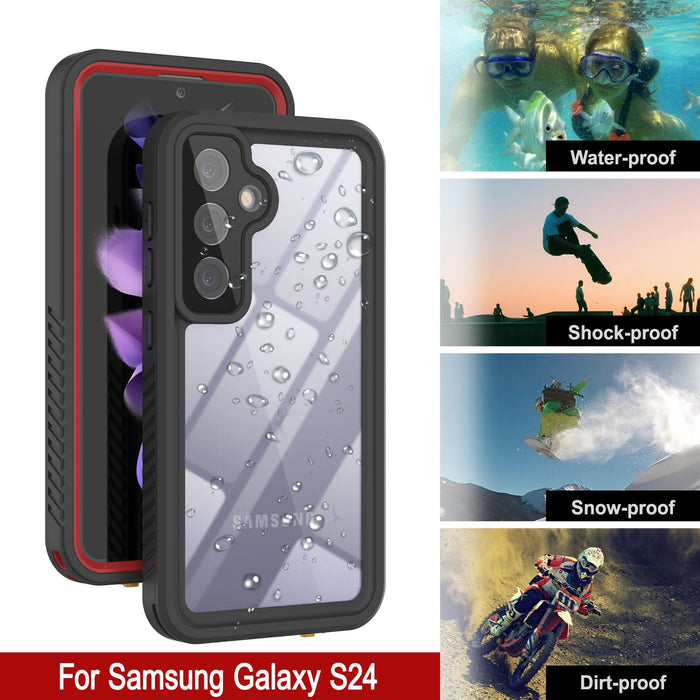 Galaxy S24 Water/ Shock/ Snowproof [Extreme Series] Slim Screen Protector Case [Red]
