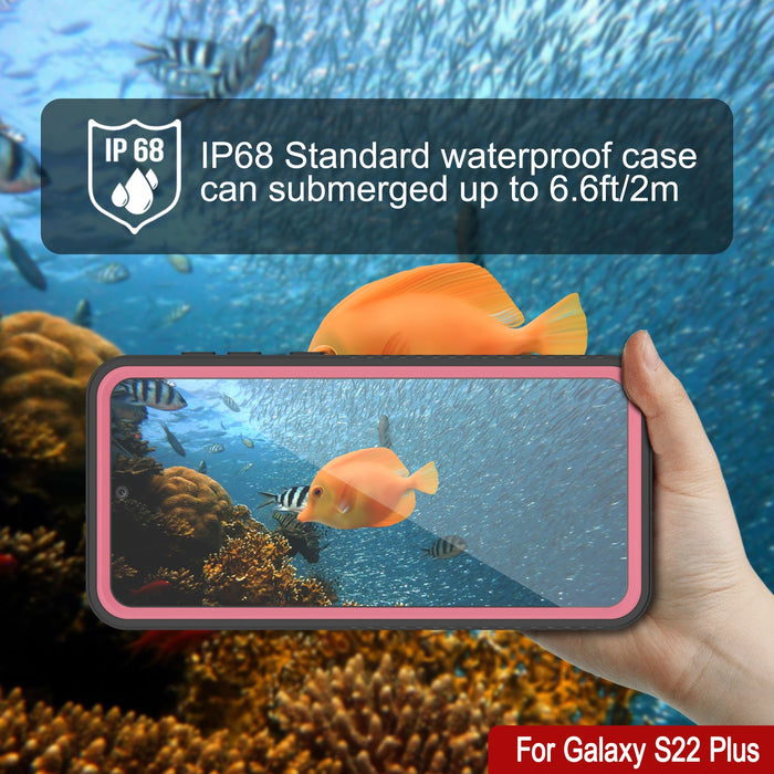 Galaxy S22+ Plus Water/ Shock/ Snowproof [Extreme Series] Slim Screen Protector Case [Pink] (Color in image: Black)
