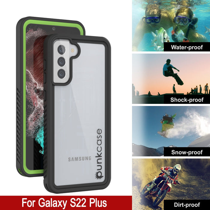 Galaxy S22+ Plus Water/ Shockproof [Extreme Series] Screen Protector Case [Light Green] (Color in image: Teal)