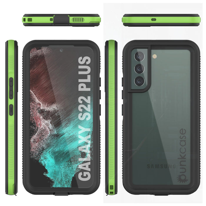 Galaxy S22+ Plus Waterproof Case PunkCase Ultimato Light Green Thin 6.6ft Underwater IP68 ShockProof [Green] (Color in image: purple)