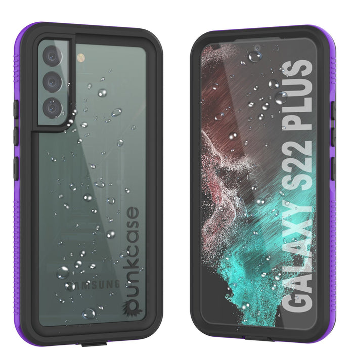 Galaxy S22+ Plus Waterproof Case PunkCase Ultimato Purple Thin 6.6ft Underwater IP68 Shock/Snow Proof [Purple] (Color in image: purple)