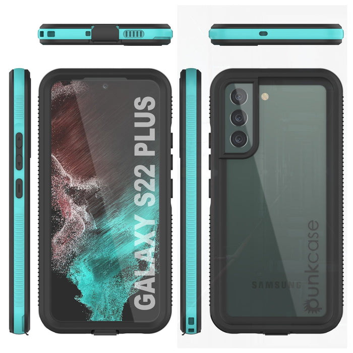 Galaxy S22+ Plus Waterproof Case PunkCase Ultimato Teal Thin 6.6ft Underwater IP68 Shock/Snow Proof [Teal] (Color in image: purple)