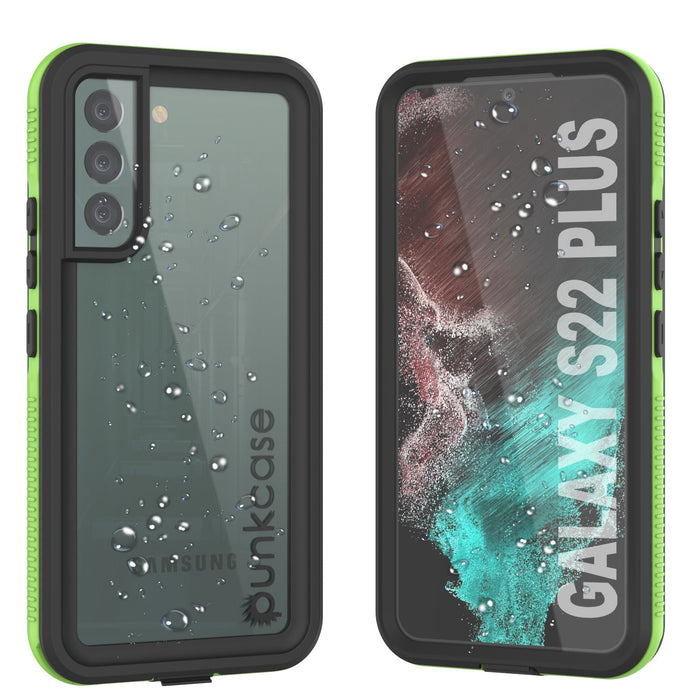 Galaxy S22+ Plus Waterproof Case PunkCase Ultimato Light Green Thin 6.6ft Underwater IP68 ShockProof [Green] (Color in image: light green)