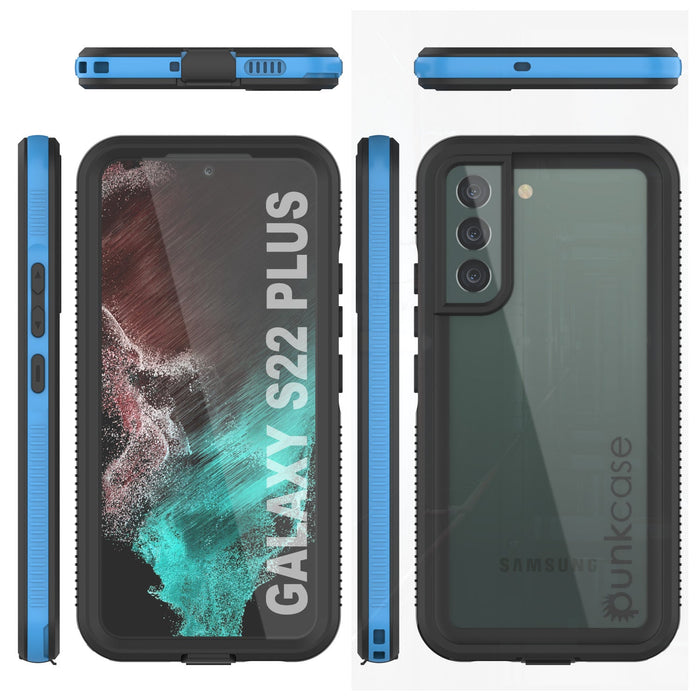 Galaxy S22+ Plus Waterproof Case PunkCase Ultimato Light Blue Thin 6.6ft Underwater IP68 ShockProof [Blue] (Color in image: purple)