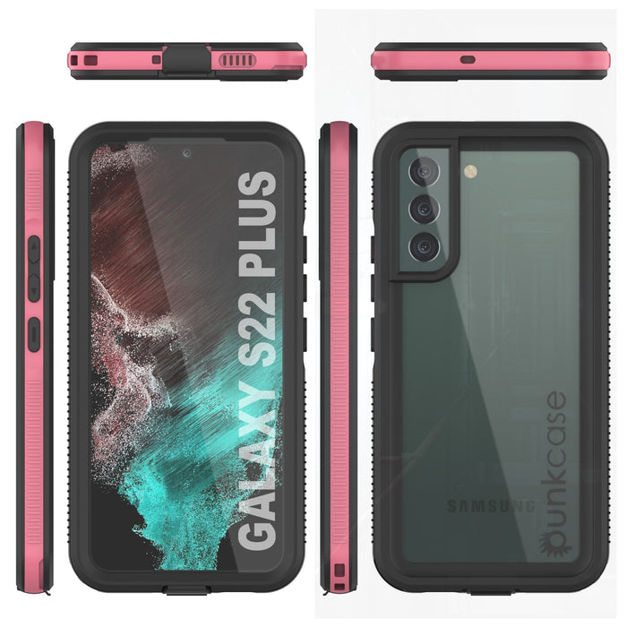 Galaxy S22+ Plus Waterproof Case PunkCase Ultimato Pink Thin 6.6ft Underwater IP68 Shock/Snow Proof [Pink] (Color in image: purple)
