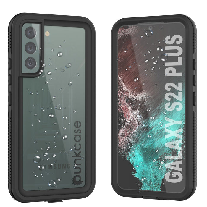 Galaxy S22+ Plus Waterproof Case PunkCase Ultimato Black Thin 6.6ft Underwater IP68 Shock/Snow Proof [Black] (Color in image: black)