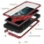 Galaxy S22 Ultra Metal Case, Heavy Duty Military Grade Rugged Armor Cover [Red] (Color in image: Silver)