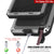 Galaxy S22 Ultra Metal Case, Heavy Duty Military Grade Rugged Armor Cover [Silver] (Color in image: Red)