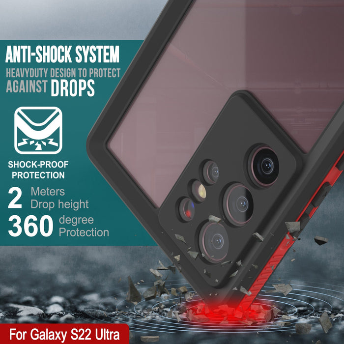 ANTI-SHOCK SYSTEM HEAVYDUTY DESIGN TO PROTECT AGAINST DROPS i SHOCK-PROOF PROTECTION Meters 4 Drop height t e 36 degree Protection (9 2 2. Ife ee 2 2 ES SSS Se ae 7 For Galaxy S22 ee +223 ev (Color in image: white)