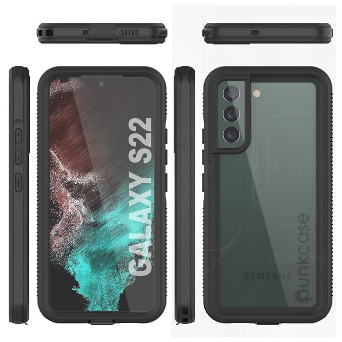 Galaxy S22 Waterproof Case PunkCase Ultimato Black Thin 6.6ft Underwater IP68 Shock/Snow Proof [Black] (Color in image: purple)