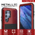 Galaxy S23 Ultra Metal Case, Heavy Duty Military Grade Armor Cover [shock proof] Full Body Hard [Red]