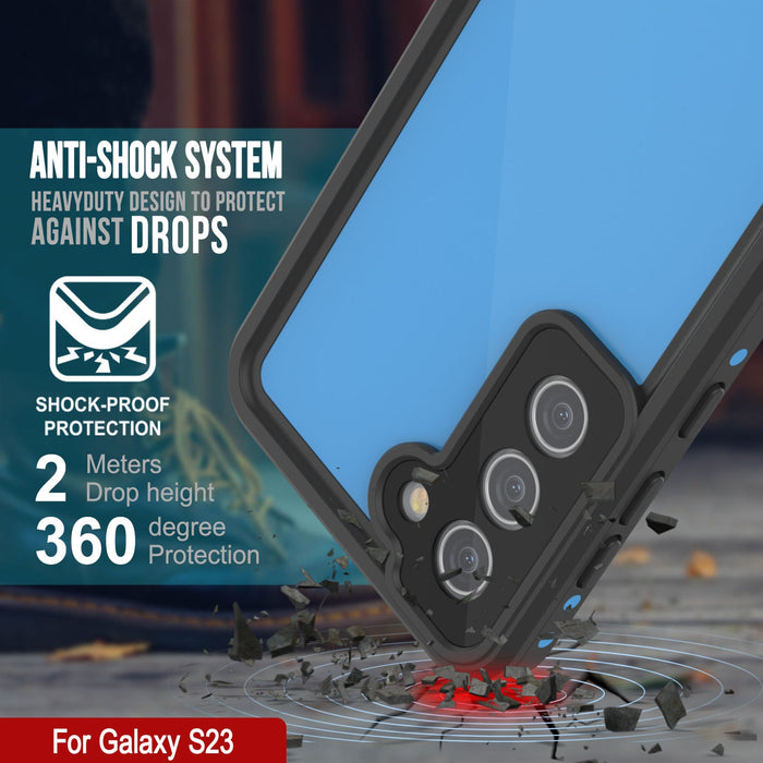 Galaxy S24 Waterproof Case PunkCase StudStar Light Blue Thin 6.2ft Underwater IP68 ShockProof