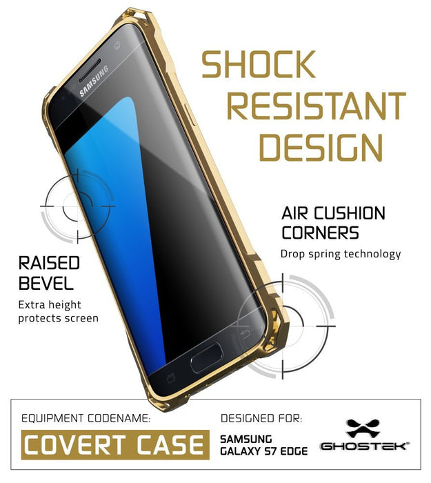 S7 Edge Case, Ghostek® Covert Gold Series Premium Impact Cover | Lifetime Warranty Exchange (Color in image: space gray)