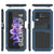 Galaxy Z Flip4 Metal Case, Heavy Duty Military Grade Armor Cover Full Body Hard [Blue]