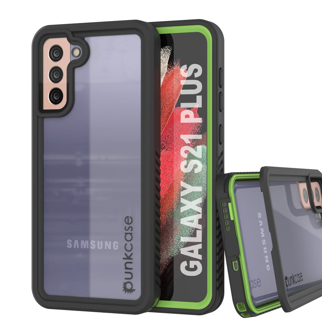Galaxy S21+ Plus Water/Shockproof [Extreme Series] Screen Protector Case [Light Green] (Color in image: Light Green)