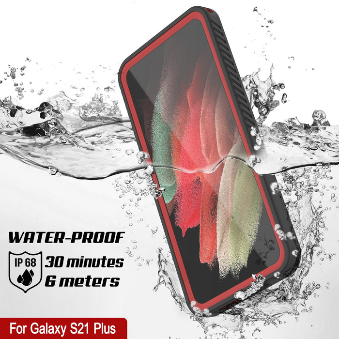 Galaxy S21+ Plus Water/Shock/Snowproof [Extreme Series] Slim Screen Protector Case [Red] (Color in image: Purple)