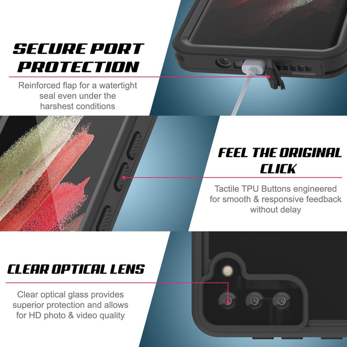 Galaxy S22+ Plus Waterproof Case PunkCase StudStar Pink Thin 6.6ft Underwater IP68 Shock/Snow Proof (Color in image: light green)