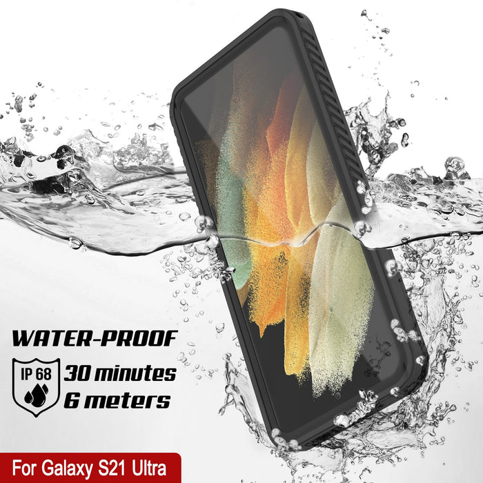Galaxy S21 Ultra Water/Shockproof [Extreme Series] With Screen Protector Case [Black] (Color in image: White)