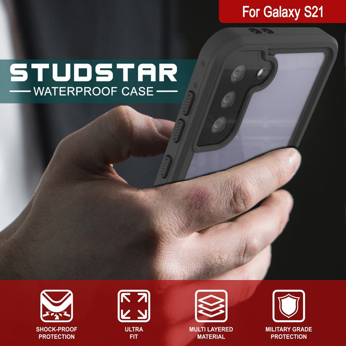 Galaxy S22 Waterproof Case PunkCase StudStar Clear Thin 6.6ft Underwater IP68 Shock/Snow Proof (Color in image: teal)