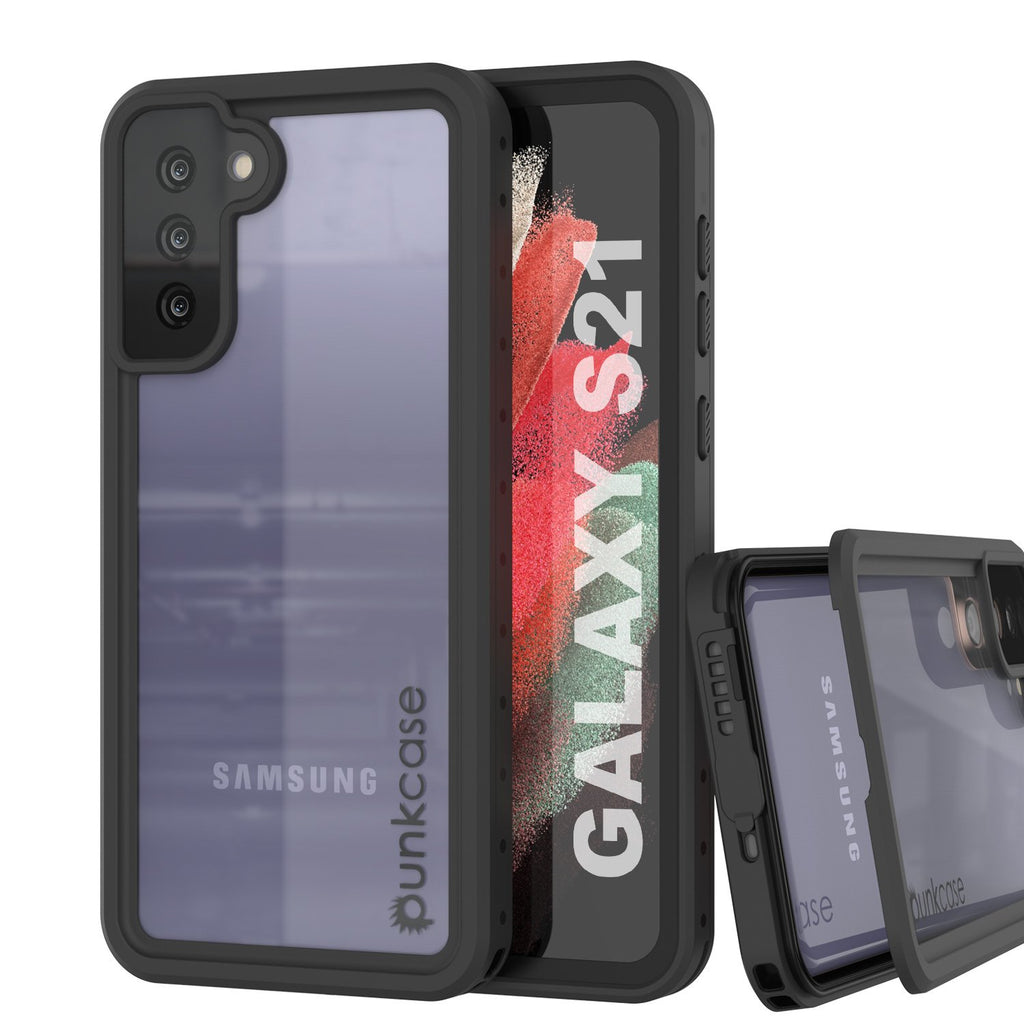 Galaxy S21 Waterproof Case PunkCase StudStar Clear Thin 6.6ft Underwater IP68 Shock/Snow Proof (Color in image: Clear)
