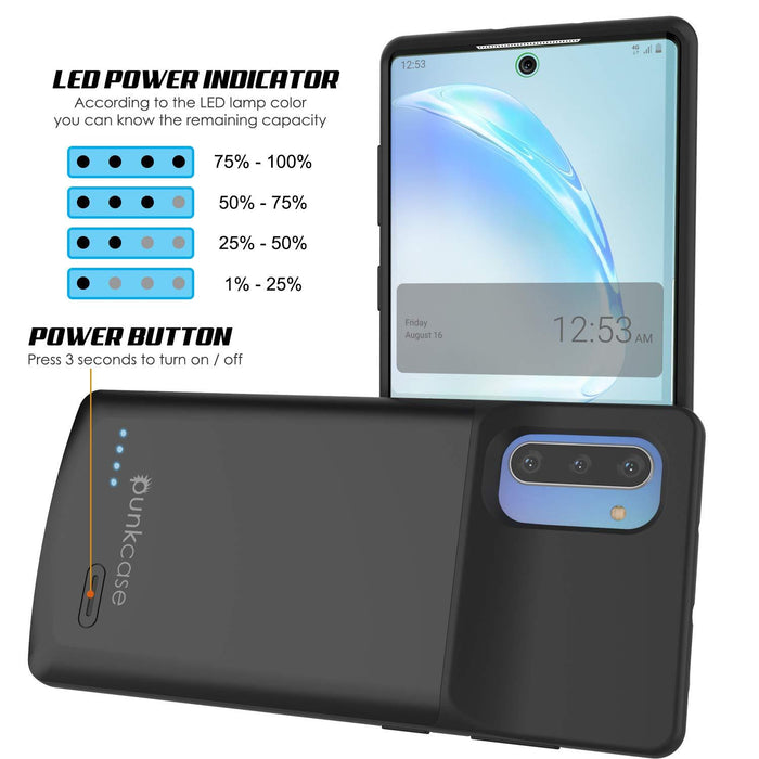 Galaxy Note 10 5200mAH Battery Charger W/ USB Port Slim Case [Black] 