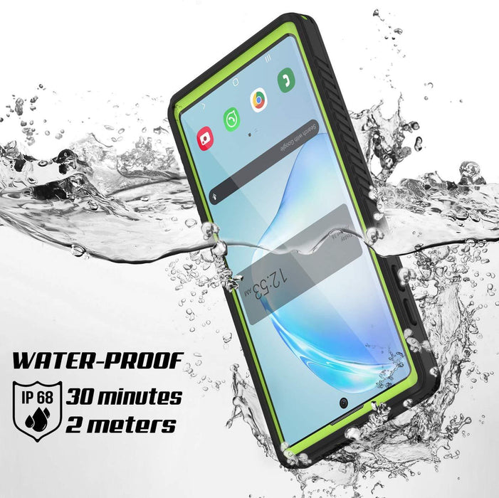 Galaxy Note 10 Case, Punkcase [Extreme Series] Armor Cover W/ Built In Screen Protector [Light Green] (Color in image: Light Blue)