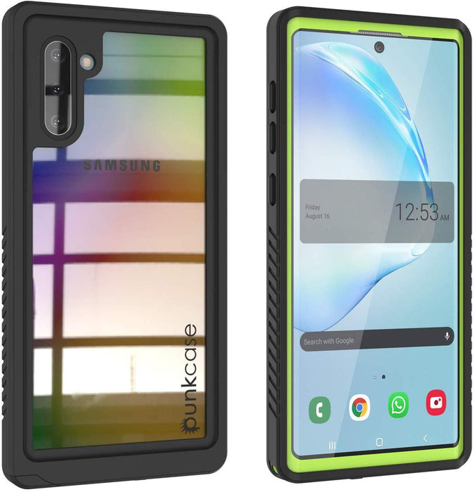 Galaxy Note 10 Case, Punkcase [Extreme Series] Armor Cover W/ Built In Screen Protector [Light Green] (Color in image: Light green)
