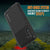 Galaxy Note 10 Case, PUNKcase Metallic Black Shockproof  Slim Metal Armor Case [Black] (Color in image: neon)