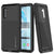 Galaxy Note 10 Case, PUNKcase Metallic Black Shockproof  Slim Metal Armor Case [Black] (Color in image: black)