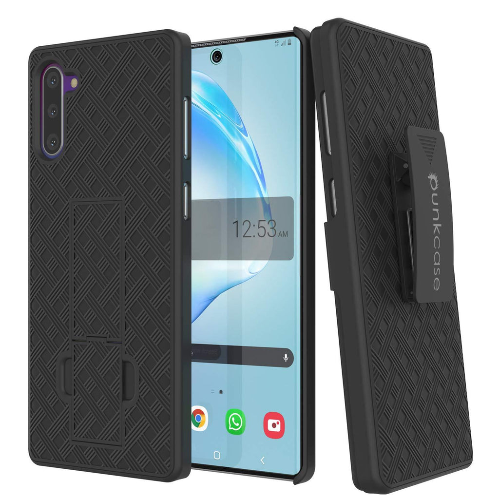 PunkCase Galaxy Note 20 Case with Screen Protector, Holster Belt Clip & Built-in Kickstand [Black] (Color in image: Black)
